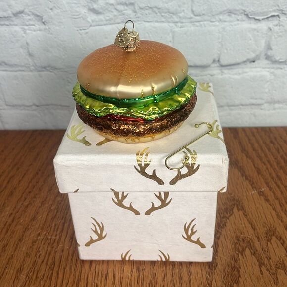 Old World Christmas Blown Glass Ornament—Hamburger - Picture 2 of 5